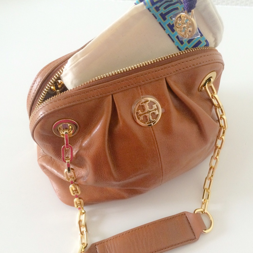 Tory Burch Dena Mini Shoulder Bag with Gold Chain Strap